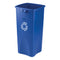 Caoutchouc | Conteneur de recyclage carré Intouchable, 23 gal, bleu