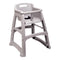 Rubbermaid Sturdy Chair High Chair, Wheels, Silver