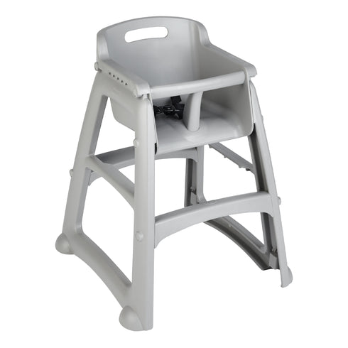 Rubbermaid Sturdy Chair High Chair, Unassembled, Silver