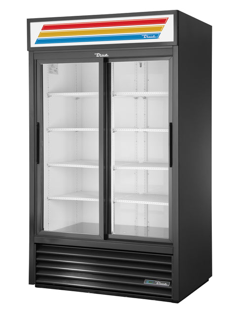 True GDM-41-HC-LD Glass Double Sliding Door Merchandiser Refrigerator