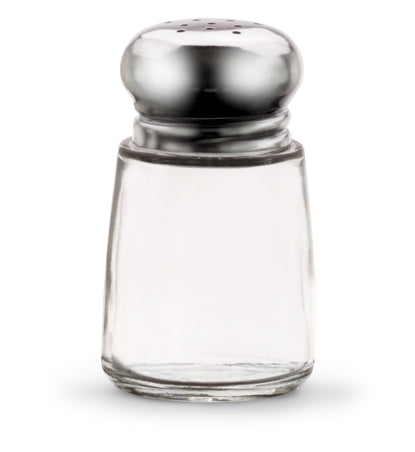 Vollrath Traex Dripcut Traditional Salt & Pepper Shaker, 2 oz, Glass/Stainless Steel (12-pack)