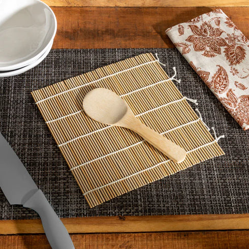 Joyce Chen Sushi Making Kit, Bamboo Sushi Mat & Bamboo Rice Paddle