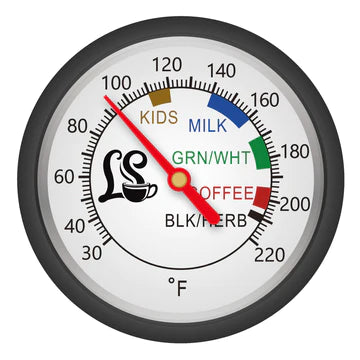 London Sip Gooseneck Kettle with Thermometer, 4 cups, Stainless Steel