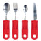 BIOS 5 Piece Redware Built-up Handle Utensil Set, Red