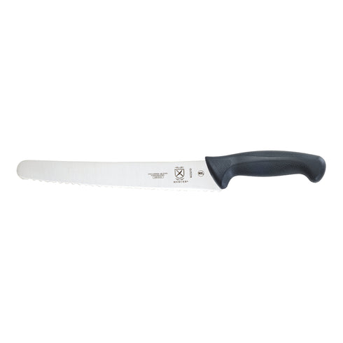 Mercer Millennia Wide Bread Knife, Wavy Edge, Black