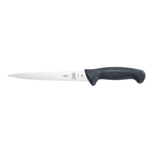 Mercer Millennia Utility Knife, Wavy Edge, Black