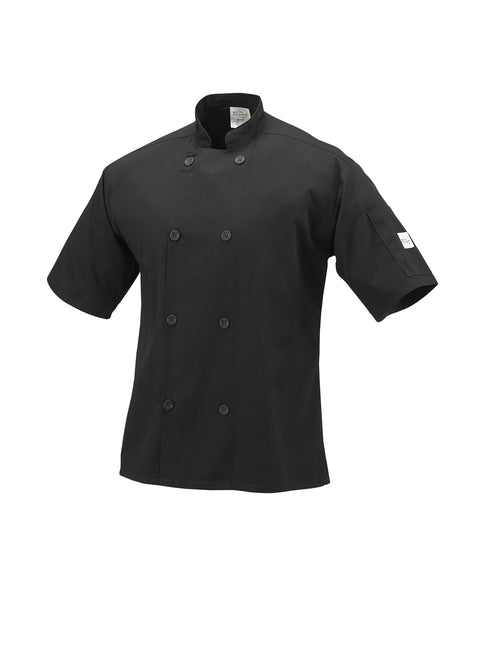Mercier | Millennia Veste de chef/cuisinier unisexe à manches courtes, noir