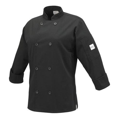 Mercier | Millennia Veste de chef/cuisinier à manches longues pour femme, noir