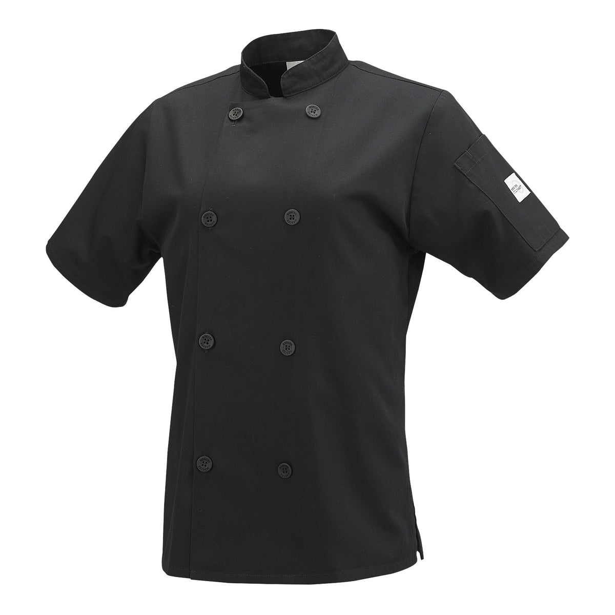 Mercer Millennia Women's Short Sleeve Chef/Cook Jacket, Black