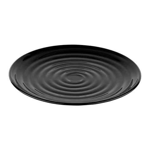 G.E.T. Milano Round Plate, 15", Black Melamine (6-pack)