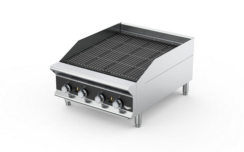 Vollrath CBGHD-24 24" Heavy Duty Gas Charbroiler, Radiant/Lava Rock