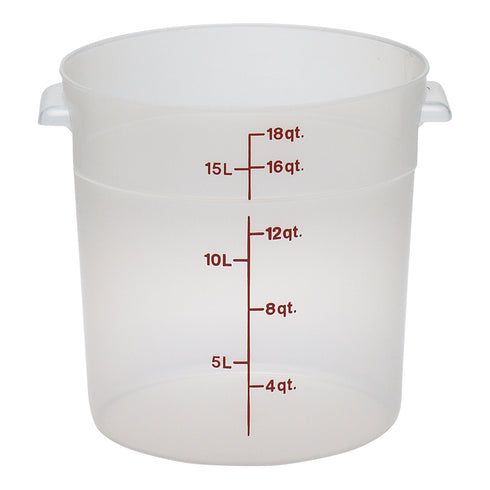 Cambro | Récipient d'entreposage alimentaire rond translucide