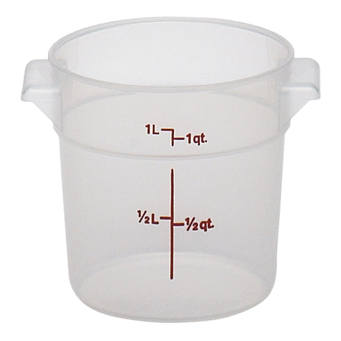 Cambro | Récipient d'entreposage alimentaire rond translucide