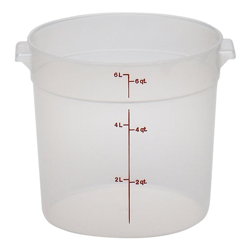 Cambro | Récipient d'entreposage alimentaire rond translucide