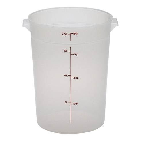 Cambro | Récipient d'entreposage alimentaire rond translucide