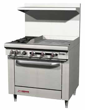 Southbend S36D-2TR S-Series 36" Gas Range, 2 Open Burners, 24" Thermostatic Griddle, Standard Oven, Natural Gas, FINAL SALE