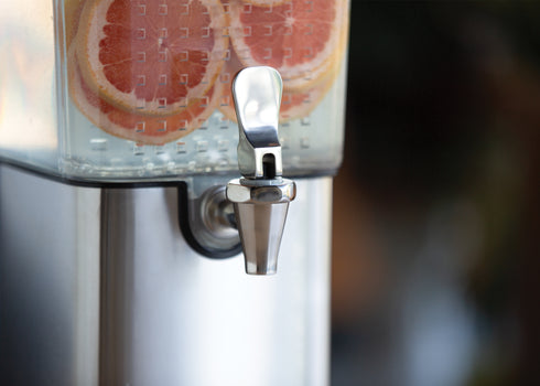 Idées de services | Distributeur de boissons froides Square Infusion, 1,5 gal, Plastique/Acier inoxydable