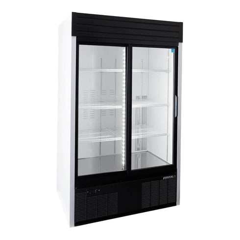 Habco SE42HC Double Sliding Glass Door Display Refrigerator, 48", 115V