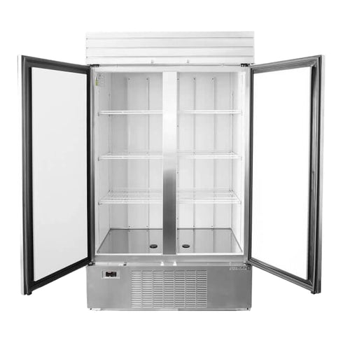 Habco SF46HCSX Stainless Xterior Freezer, Double Stainless Steel Swing Doors, 48", 115V