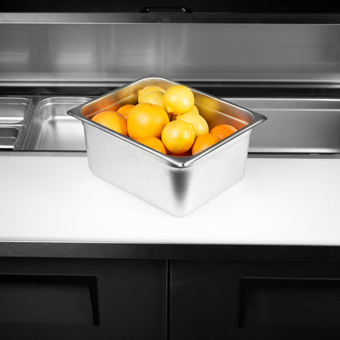 SignatureWares Half Size Food Pan, 6" Deep, 24 Gauge Stainless Steel (6-pack)