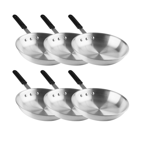 SignatureWares Heavy Duty Frying Pan, Aluminum, Natural Finish, 10" (6-pack)