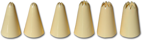 Canada Cutlery Star Piping Tip Set, 6 Pieces, Plastic, FINAL SALE