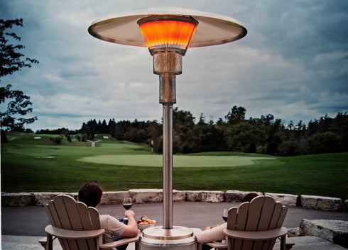 Couronne Vérité | Chauffe-terrasse portatif à dôme avec réflecteur, propane