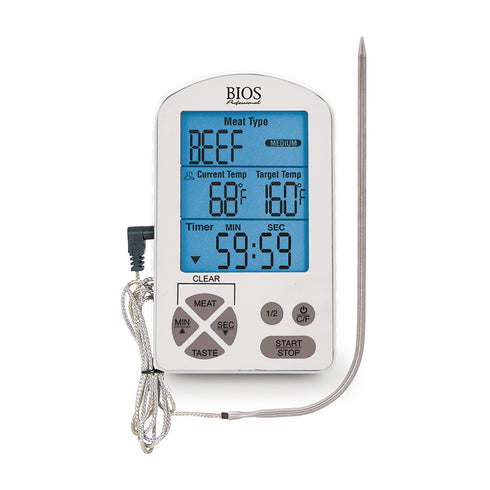 BIOS Premium Digital Probe Meat Thermometer & Timer