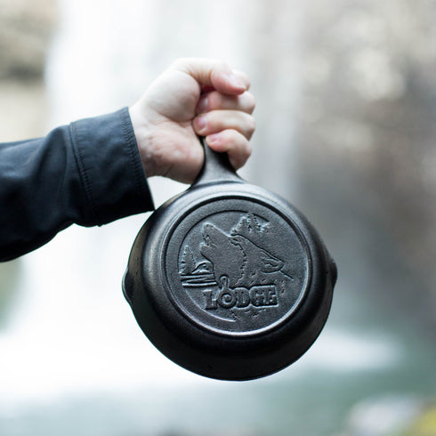 Lodge Wildlife Series Cast Iron Skillet, 6.5", Wolf, FINAL SALE