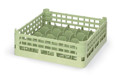 Vollrath Signature Short Glass Rack, 16 Compartment, Green, FINAL SALE