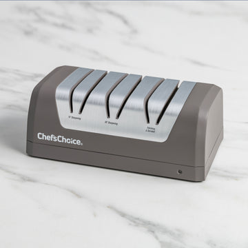 Chef'sChoice Model DC 1520 Rechargeable Electric Knife Sharpener, 3 Stages, 15 and 20 Degree Edges, Grey, 120V
