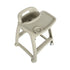 Globe High Chair with Wheels and Tray, Beige, Plastic