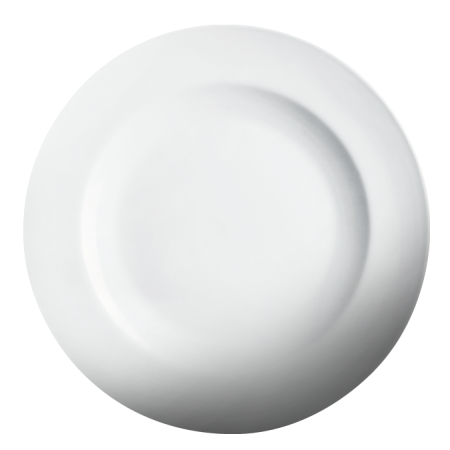 Camée | Assiette à bord blanc impérial (paquet de 24)
