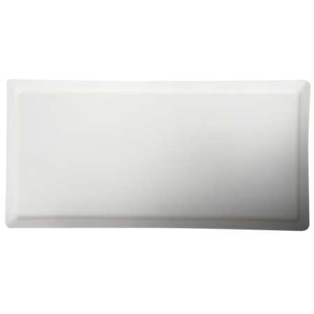 Camée | Assiette rectangulaire plate à bord étroit, 13 1/2" x 6 5/8" (paquet de 12)