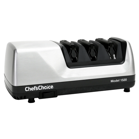 Chef'sChoice Model 1520 AngleSelect Electric Knife Sharpener, 3 Stages, 15 and 20 Degree Edges, 120V