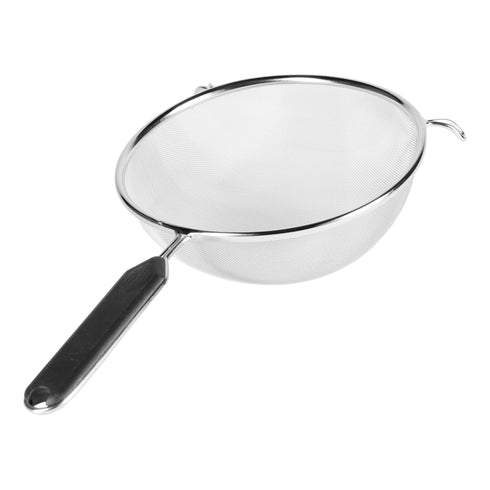 Browne Single Mesh Fine Strainer, Stainless Steel w Plastic Handle