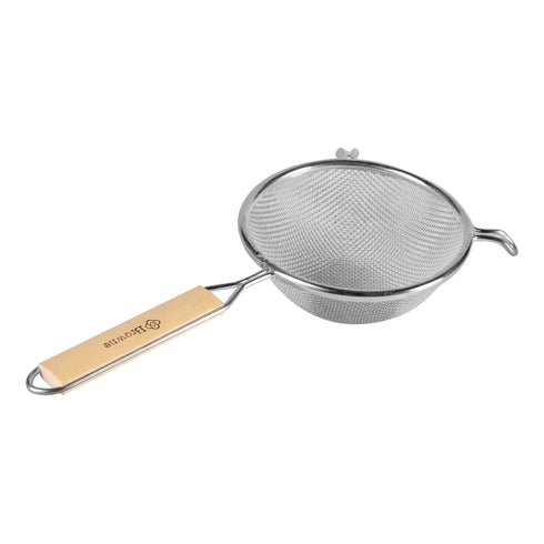 Browne Single Mesh Medium Strainer, Wood Handle