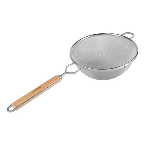 Browne Single Mesh Medium Strainer, Wood Handle
