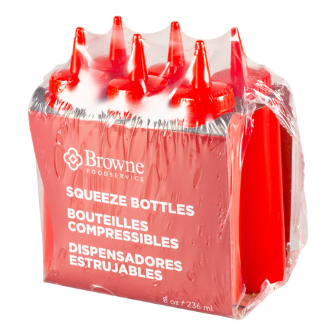 Browne | Bouteille compressible, 8 oz (paquet de 6)