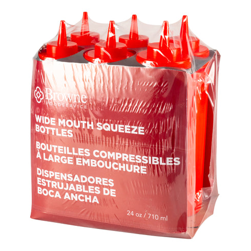 Browne | Bouteille compressible à large ouverture, 24 oz (paquet de 6)