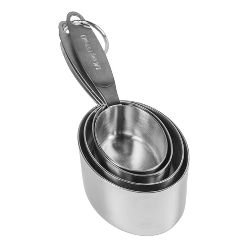 Cuisipro 4 Piece Measuring Cup Set, Stainless Steel