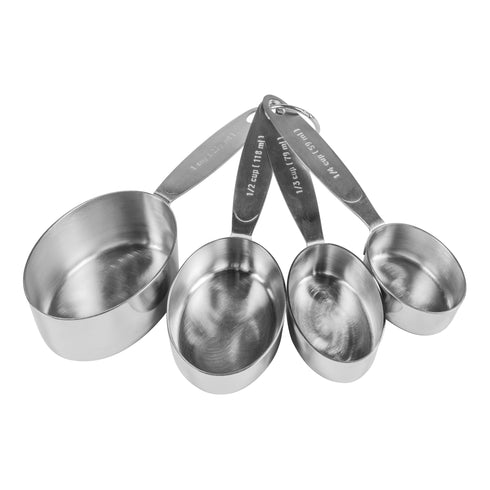 Cuisipro 4 Piece Measuring Cup Set, Stainless Steel