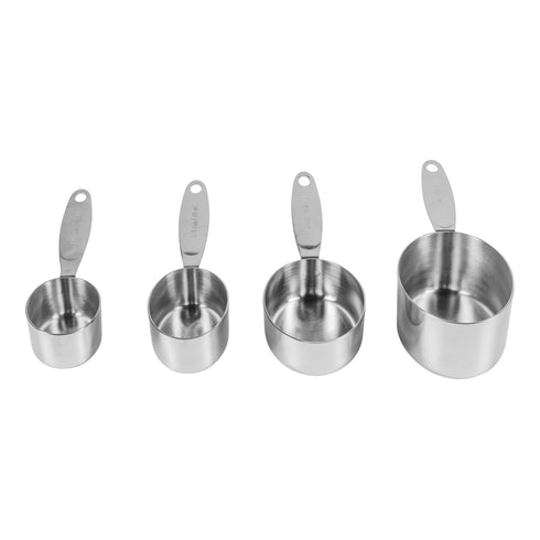 Cuisipro 4 Piece Measuring Cup Set, Stainless Steel