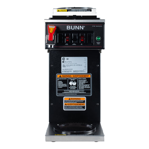 BUNN | CWTF15-2 Cafetière avec robinet, 2 réchauds, acier inoxydable, 120 V