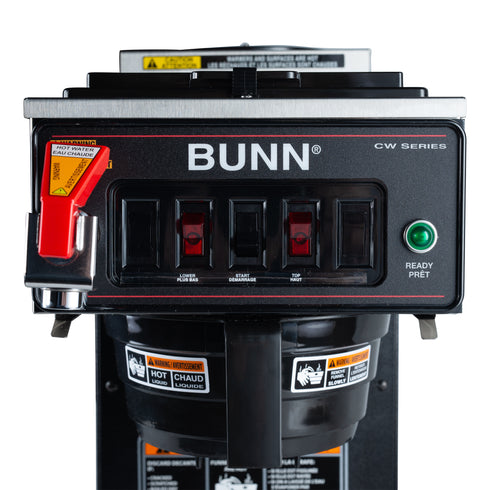 BUNN | CWTF15-2 Cafetière avec robinet, 2 réchauds, acier inoxydable, 120 V
