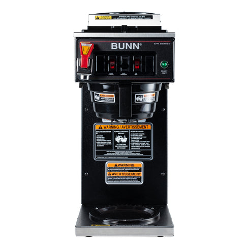 BUNN | CWTF15-2 Cafetière avec robinet, 2 réchauds, acier inoxydable, 120 V