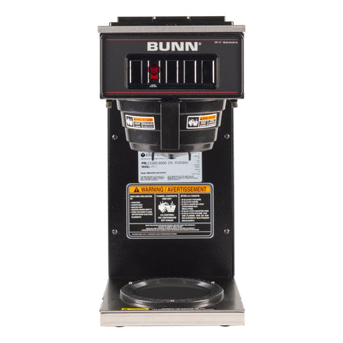 BUNN | Cafetière à profil bas VP17-1 avec 1 réchaud inférieur, 12 tasses