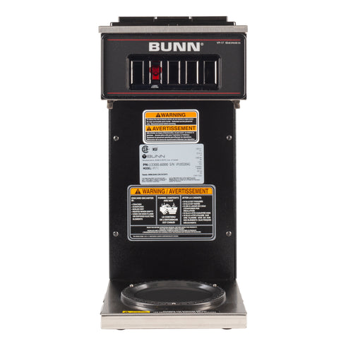 BUNN | Cafetière à profil bas VP17-1 avec 1 réchaud inférieur, 12 tasses