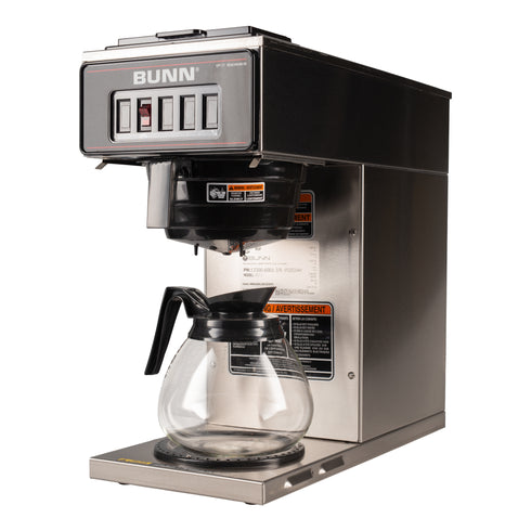 BUNN 13300.6001 VP17-1 Low Profile Coffee Brewer w 1 Lower Warmer, 12 Cup, Stainless Steel
