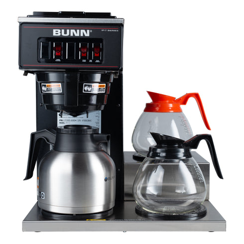 BUNN | Cafetière à profil bas modèle VP17-3 avec 3 réchauds inférieurs, 12 tasses